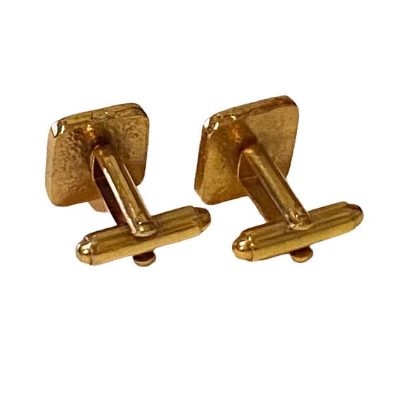 Chinese Cufflinks "Life" Symbol Black Gold Toned Jewelry Menswear Mens Mandarin - Picture 3 of 4